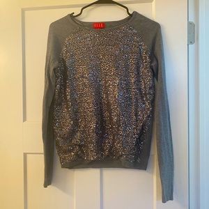 Gray sequin sweater